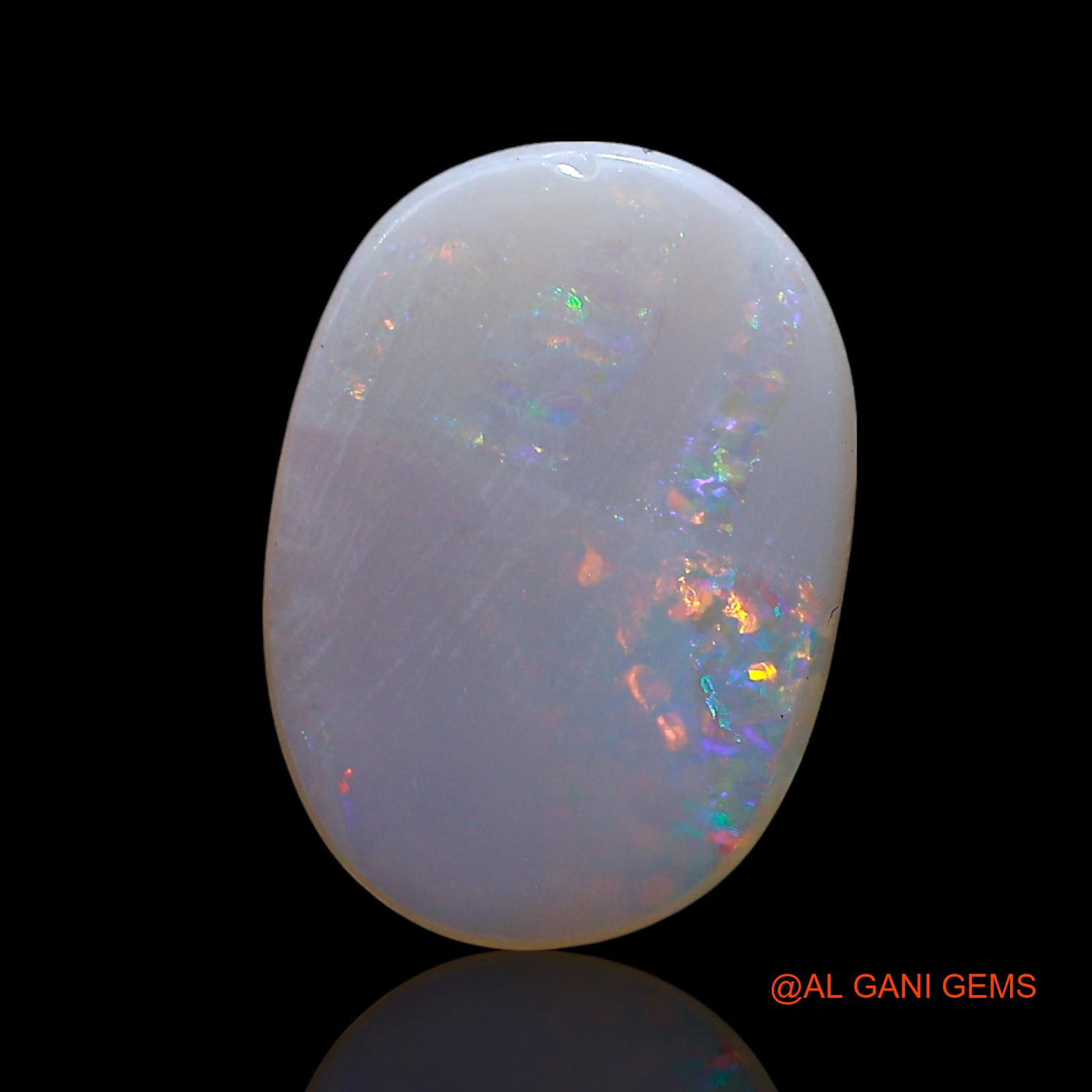 Natural Fire Opal Gemstone 2.00 Cts Loose Oval Cabochon From Australia 14x10x2 mm AE-545