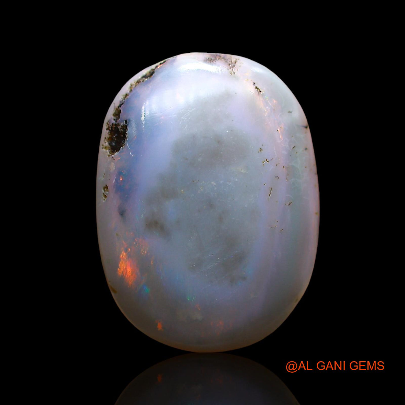 Natural Untreated Fire Opal Loose Gemstone Oval Cabochon From Australia 6.00 Cts 17x13x4 mm AE-54