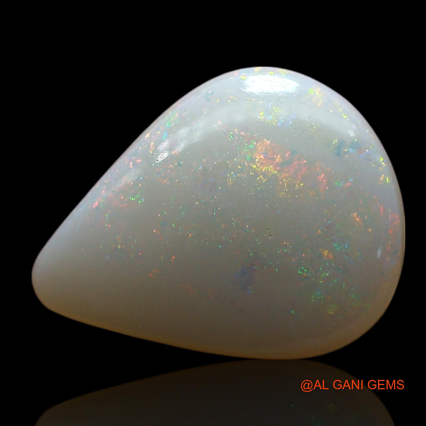 3.00 Cts Natural Australian Fire Opal Loose Gemstone Pear Cabochon 13x10x3 mm AE-550