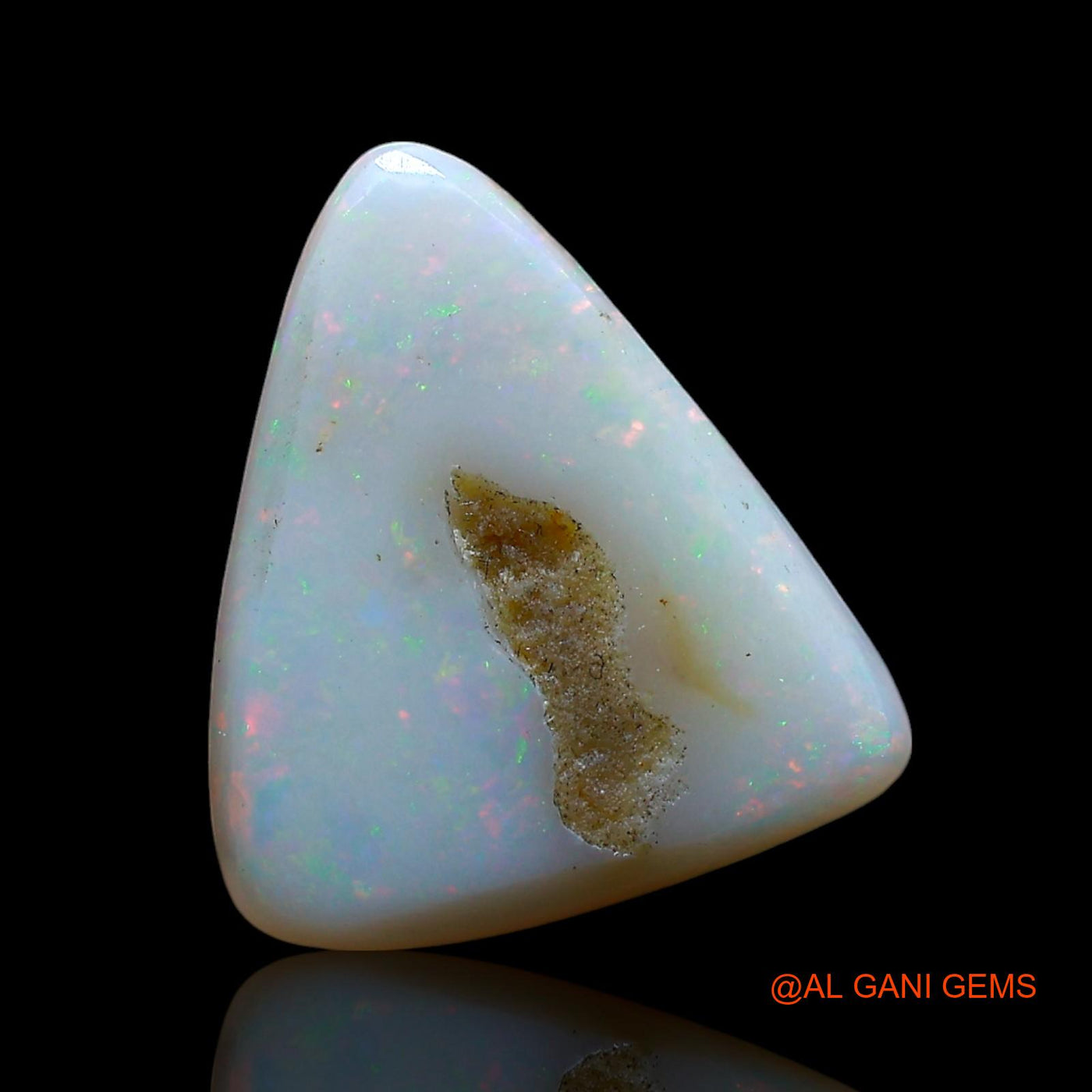 Natural Fire Opal Gemstone 2.00 Cts Loose Trillion Cabochon From Australia 12x11x3 mm AE-551