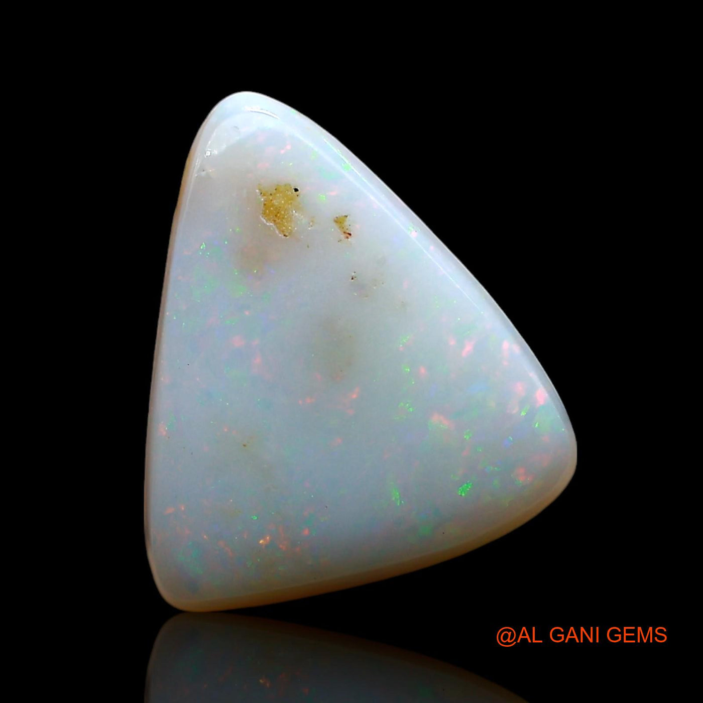 Natural Fire Opal Gemstone 2.00 Cts Loose Trillion Cabochon From Australia 12x11x3 mm AE-551