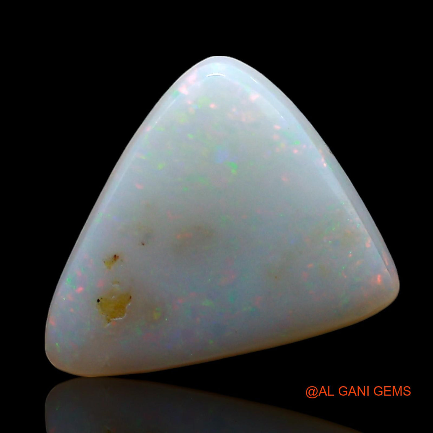 Natural Fire Opal Gemstone 2.00 Cts Loose Trillion Cabochon From Australia 12x11x3 mm AE-551