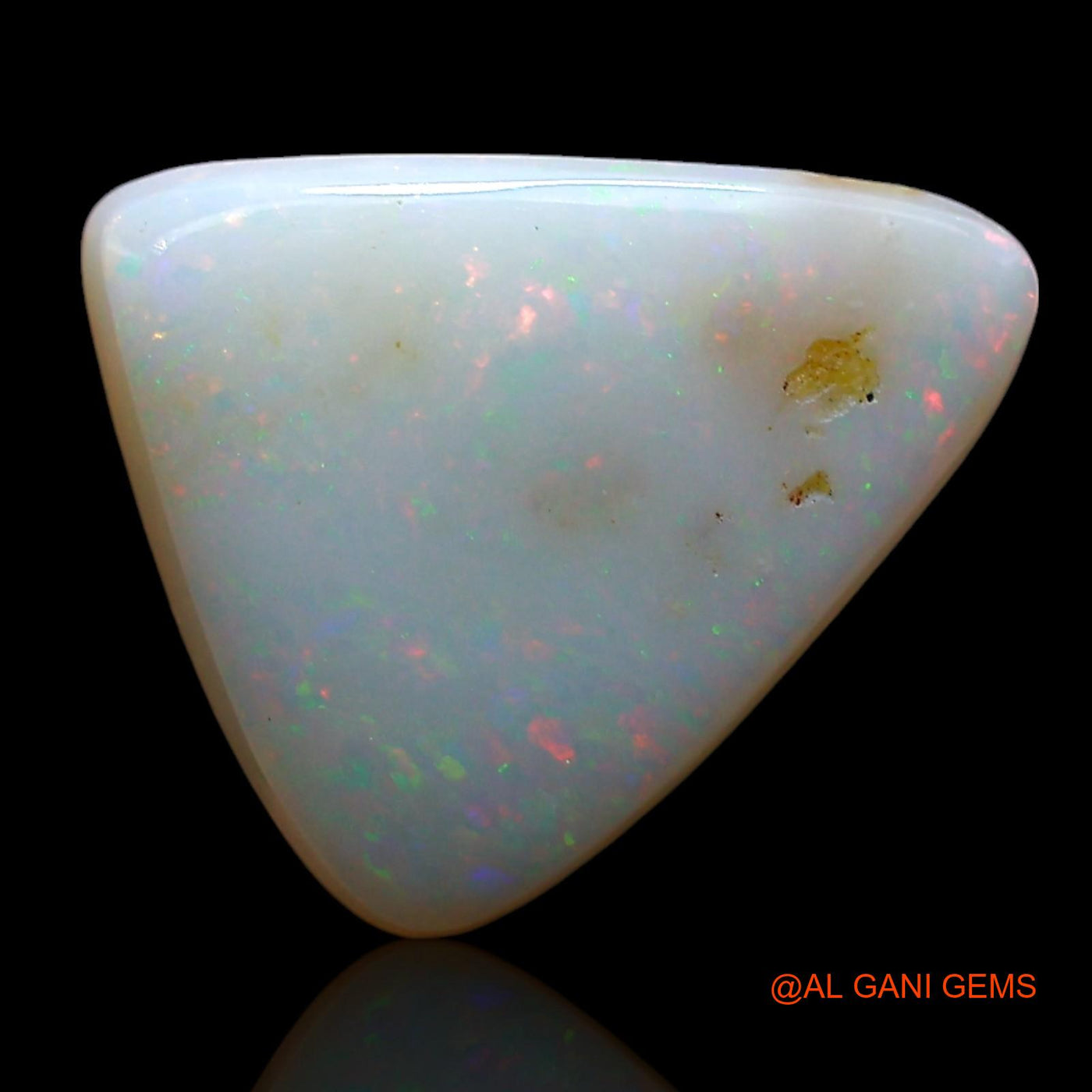 Natural Fire Opal Gemstone 2.00 Cts Loose Trillion Cabochon From Australia 12x11x3 mm AE-551