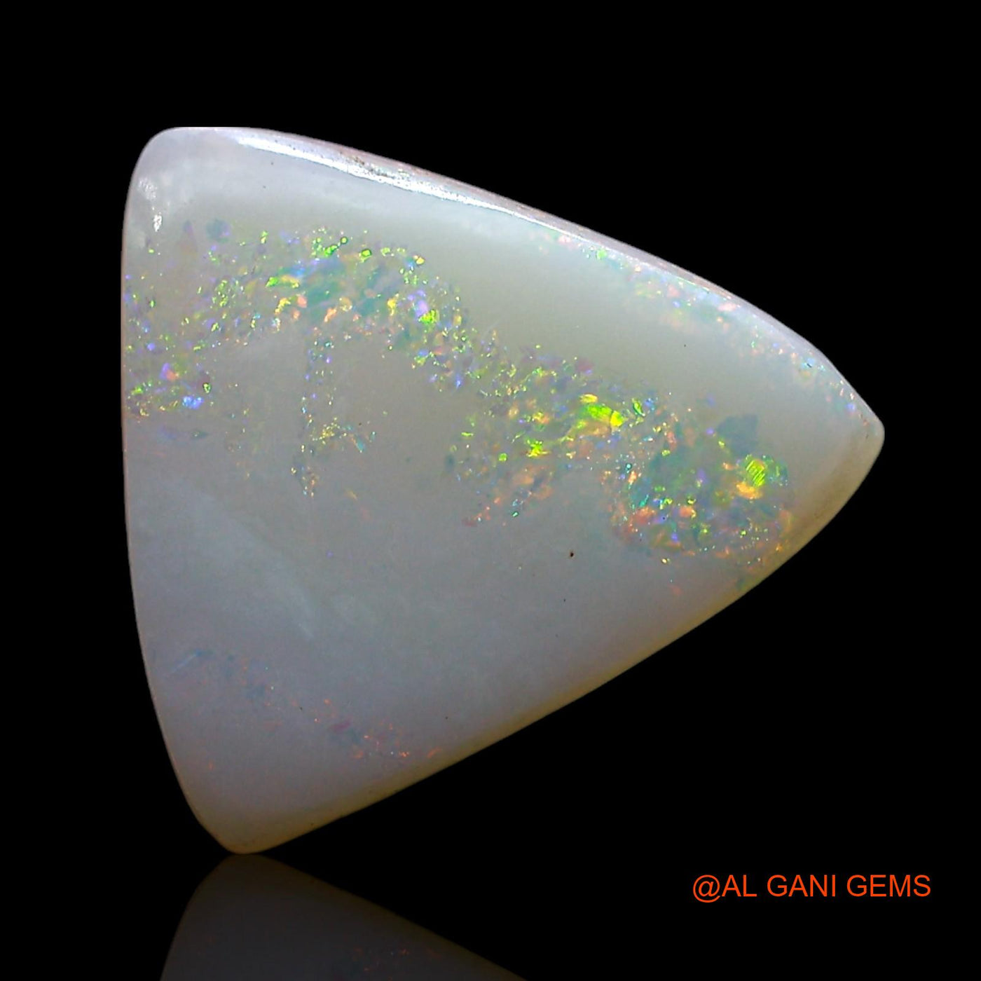 2.00 Cts Natural Australian Fire Opal Loose Gemstone Trillion Cabochon 12x11x2 mm AE-554