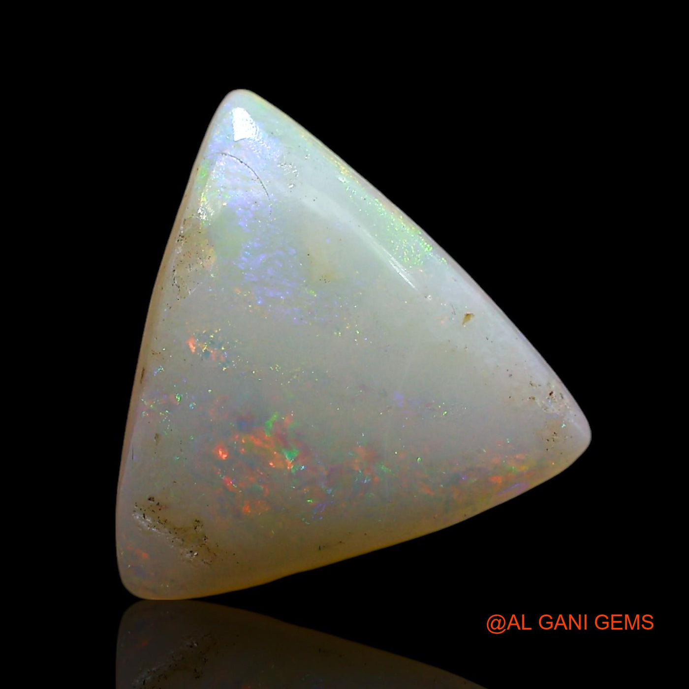 Natural Fire Opal Gemstone 2.00 Cts Loose Trillion Cabochon From Australia 12x11x3 mm AE-561
