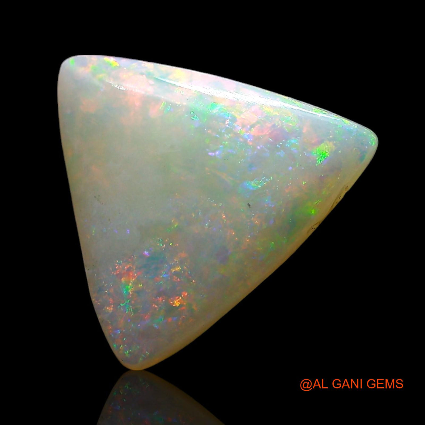 Natural Fire Opal Gemstone 2.00 Cts Loose Trillion Cabochon From Australia 12x11x3 mm AE-561