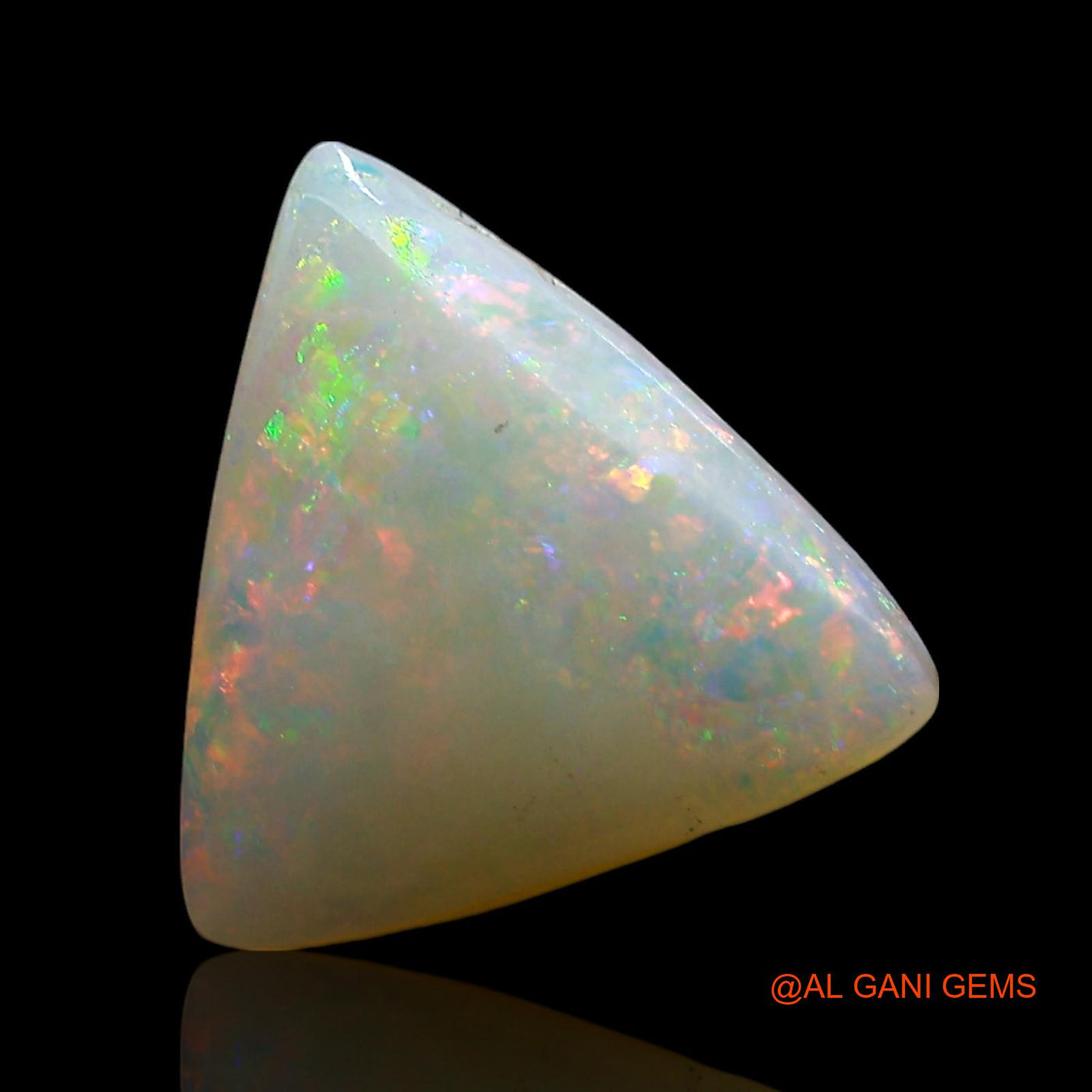 Natural Fire Opal Gemstone 2.00 Cts Loose Trillion Cabochon From Australia 12x11x3 mm AE-561