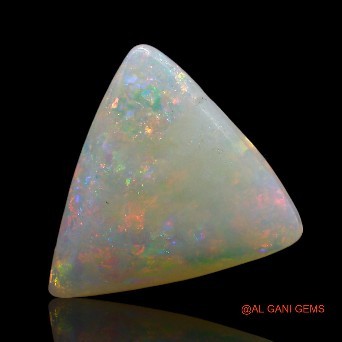 Natural Fire Opal Gemstone 2.00 Cts Loose Trillion Cabochon From Australia 12x11x3 mm AE-561