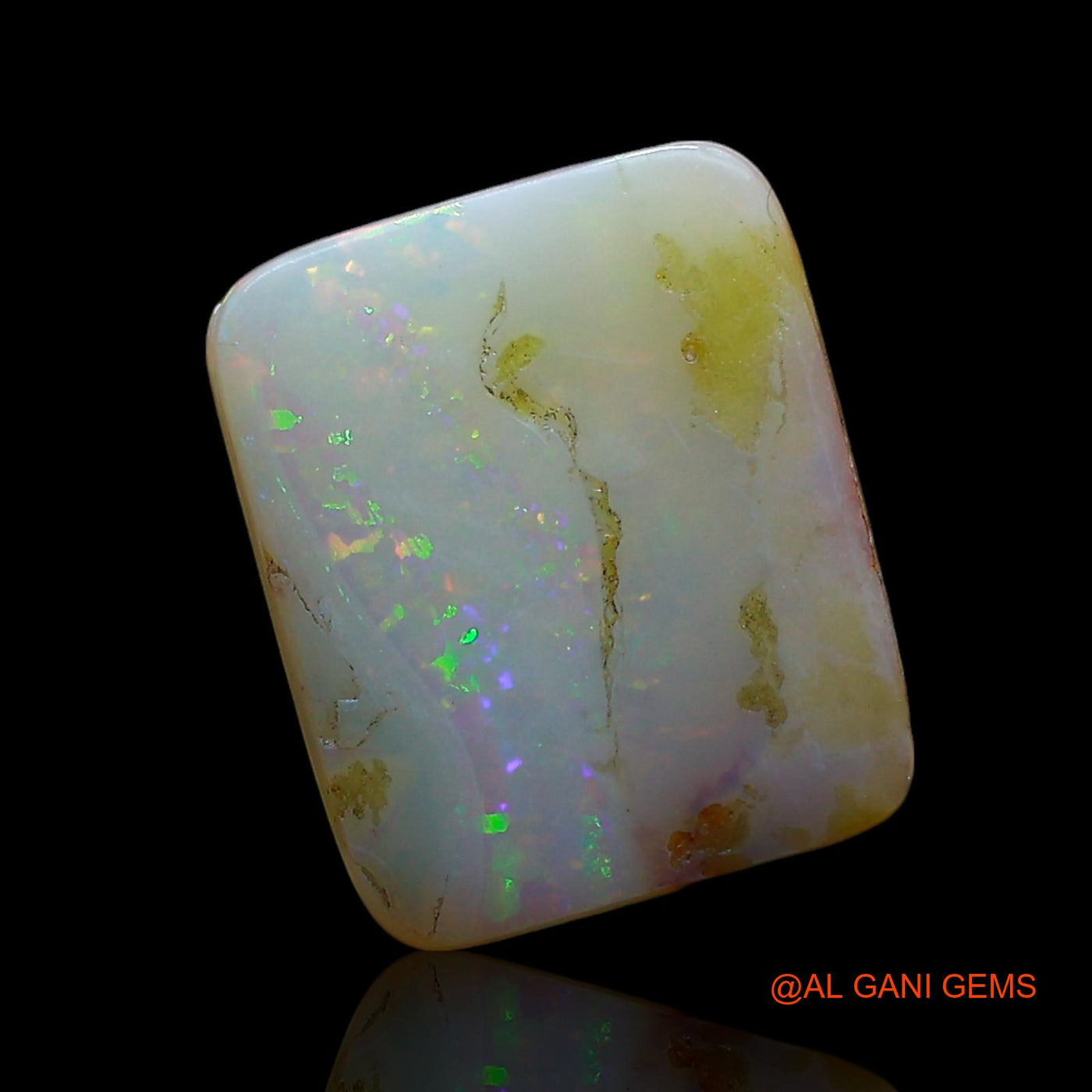 3.00 Cts Natural Australian Fire Opal Loose Gemstone Square Cabochon 11x9x3 mm AE-562