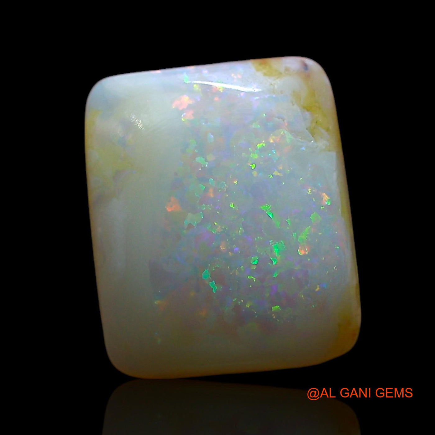 3.00 Cts Natural Australian Fire Opal Loose Gemstone Square Cabochon 11x9x3 mm AE-562