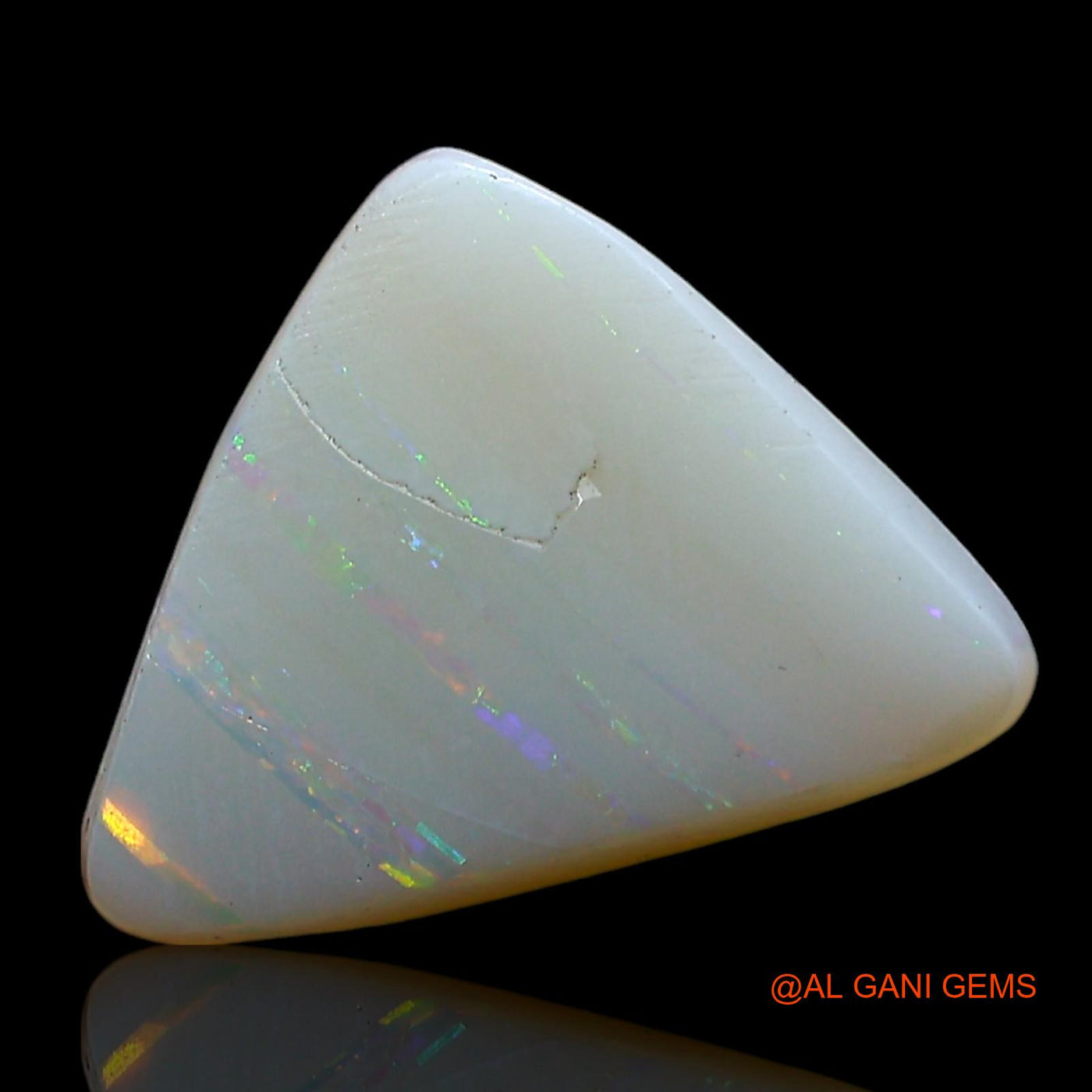 2.00 Cts Natural Australian Fire Opal Loose Gemstone Trillion Cabochon 13x10x3 mm AE-564