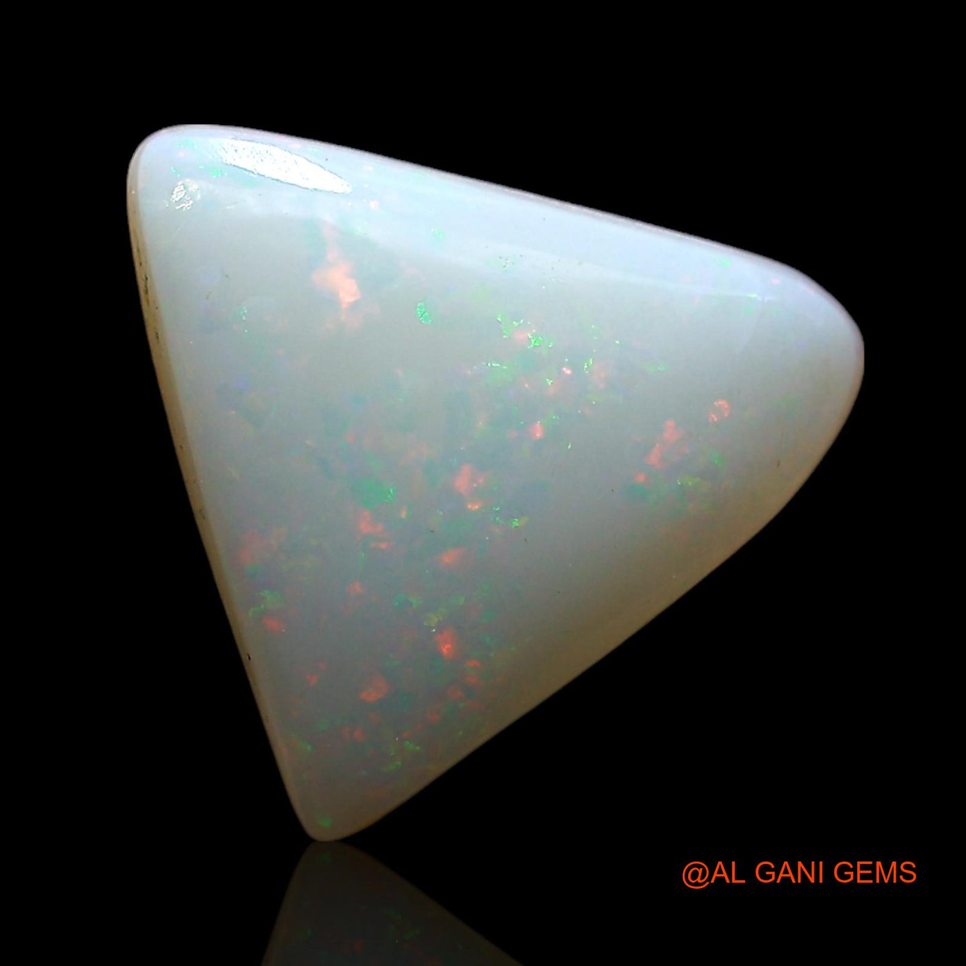 Natural Fire Opal Gemstone 3.00 Cts Loose Trillion Cabochon From Australia 11x11x3 mm AE-566