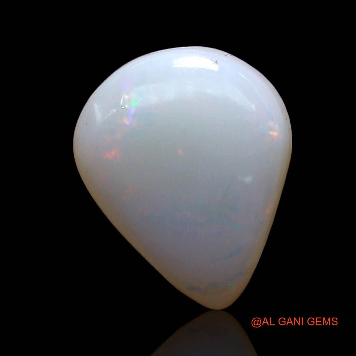 2.00 Cts Natural Australian Fire Opal Loose Gemstone Pear Cabochon 13x10x3 mm AE-568