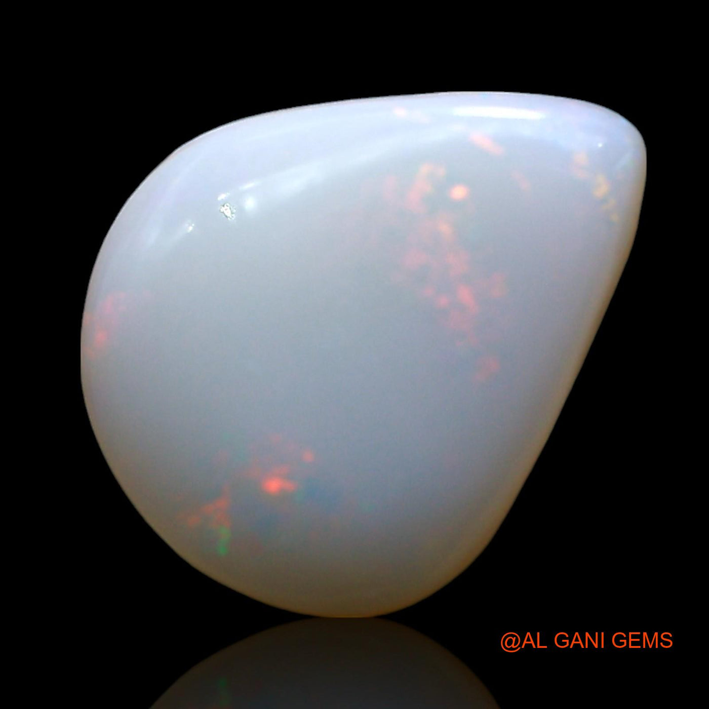2.00 Cts Natural Australian Fire Opal Loose Gemstone Pear Cabochon 13x10x3 mm AE-568