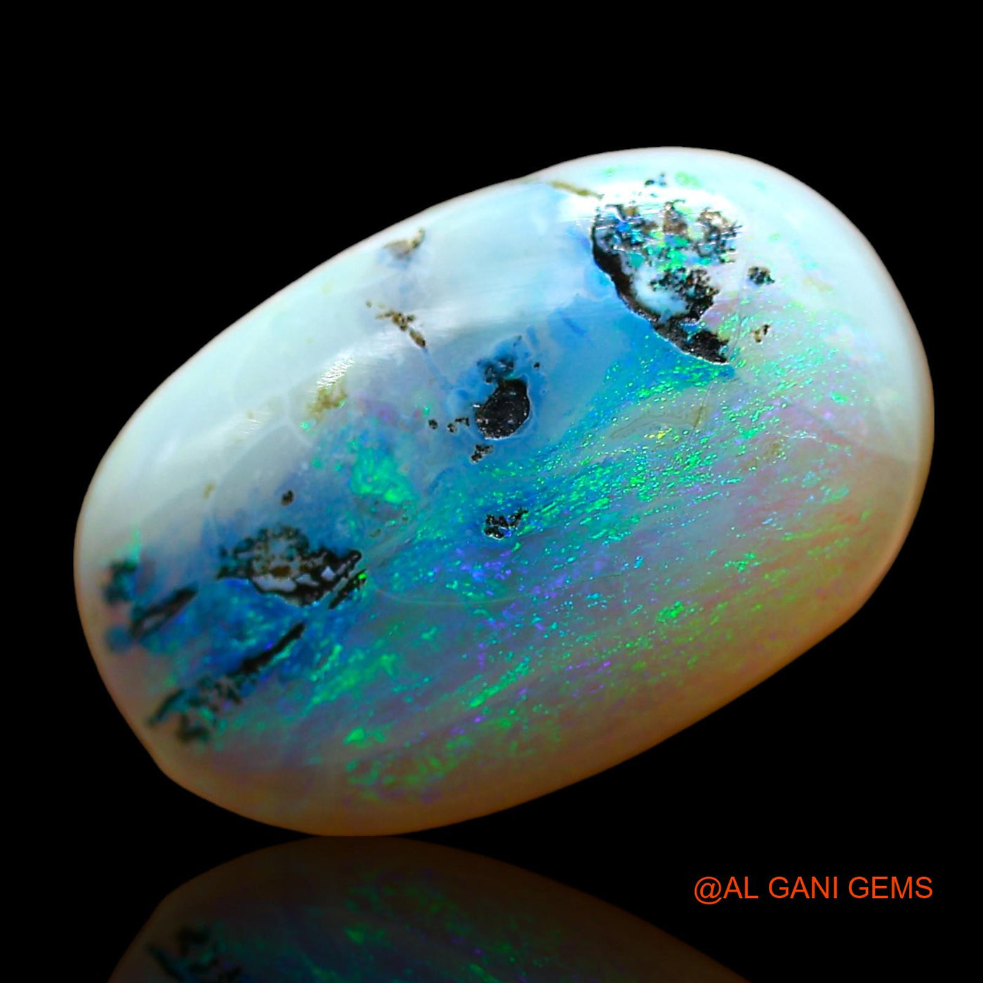 8.00 Cts Unheated Australian Fire Opal Loose Gemstone Oval Cabochon Natural 17x11x6 mm AE-56