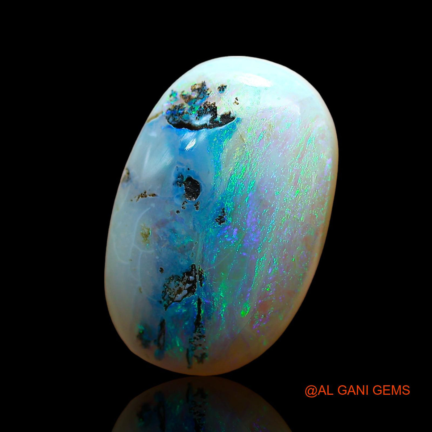 8.00 Cts Unheated Australian Fire Opal Loose Gemstone Oval Cabochon Natural 17x11x6 mm AE-56