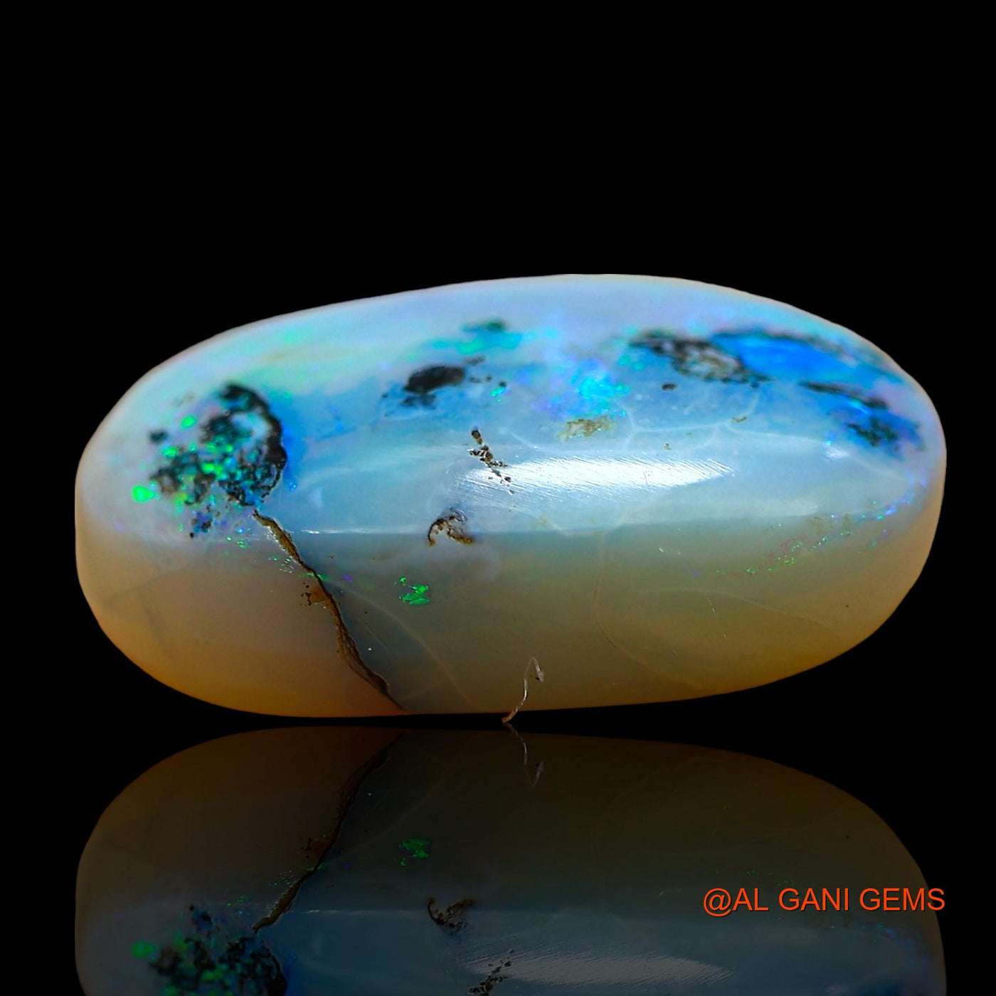 8.00 Cts Unheated Australian Fire Opal Loose Gemstone Oval Cabochon Natural 17x11x6 mm AE-56