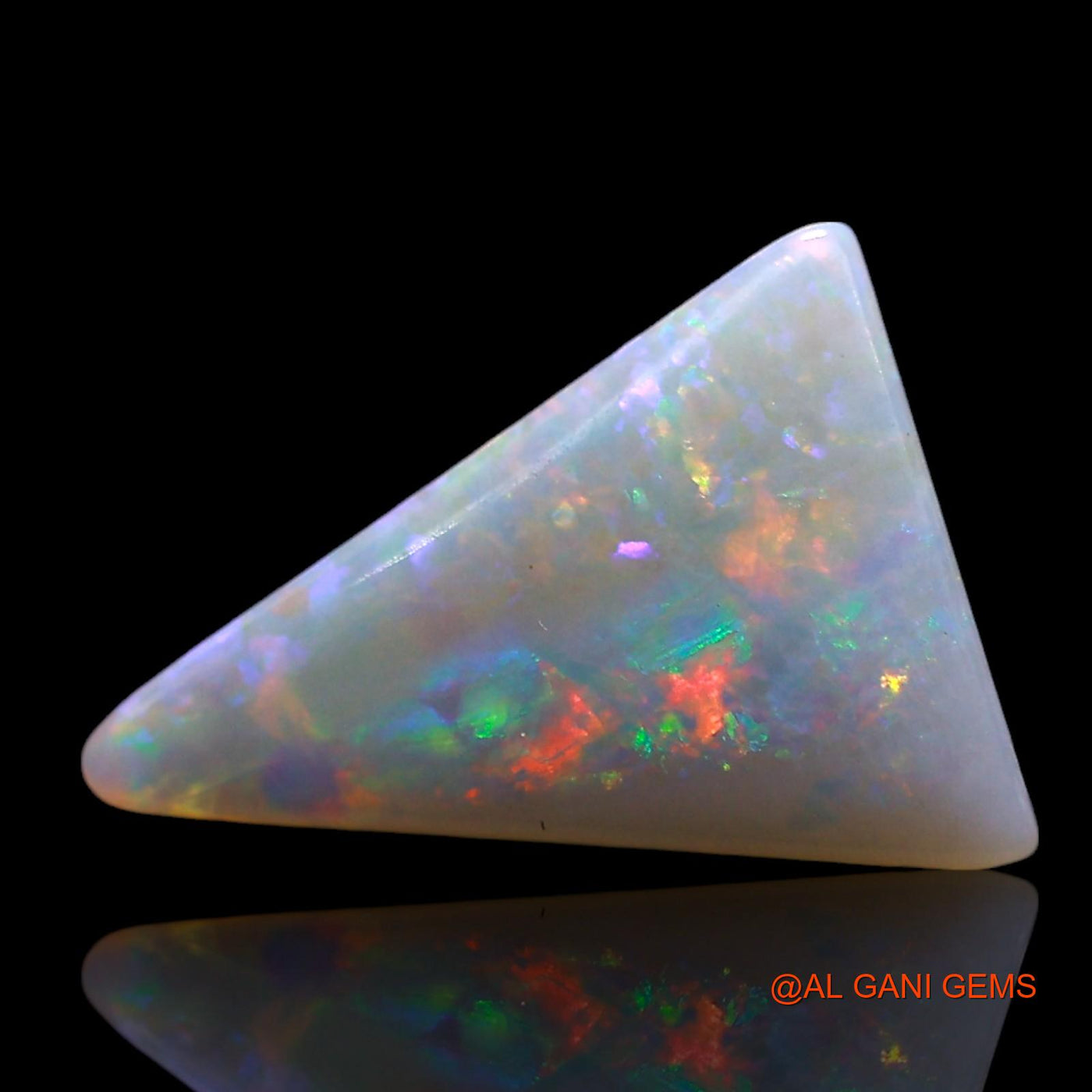 1.00 Cts Natural Australian Fire Opal Loose Gemstone Trillion Cabochon 12x9x2 mm AE-576