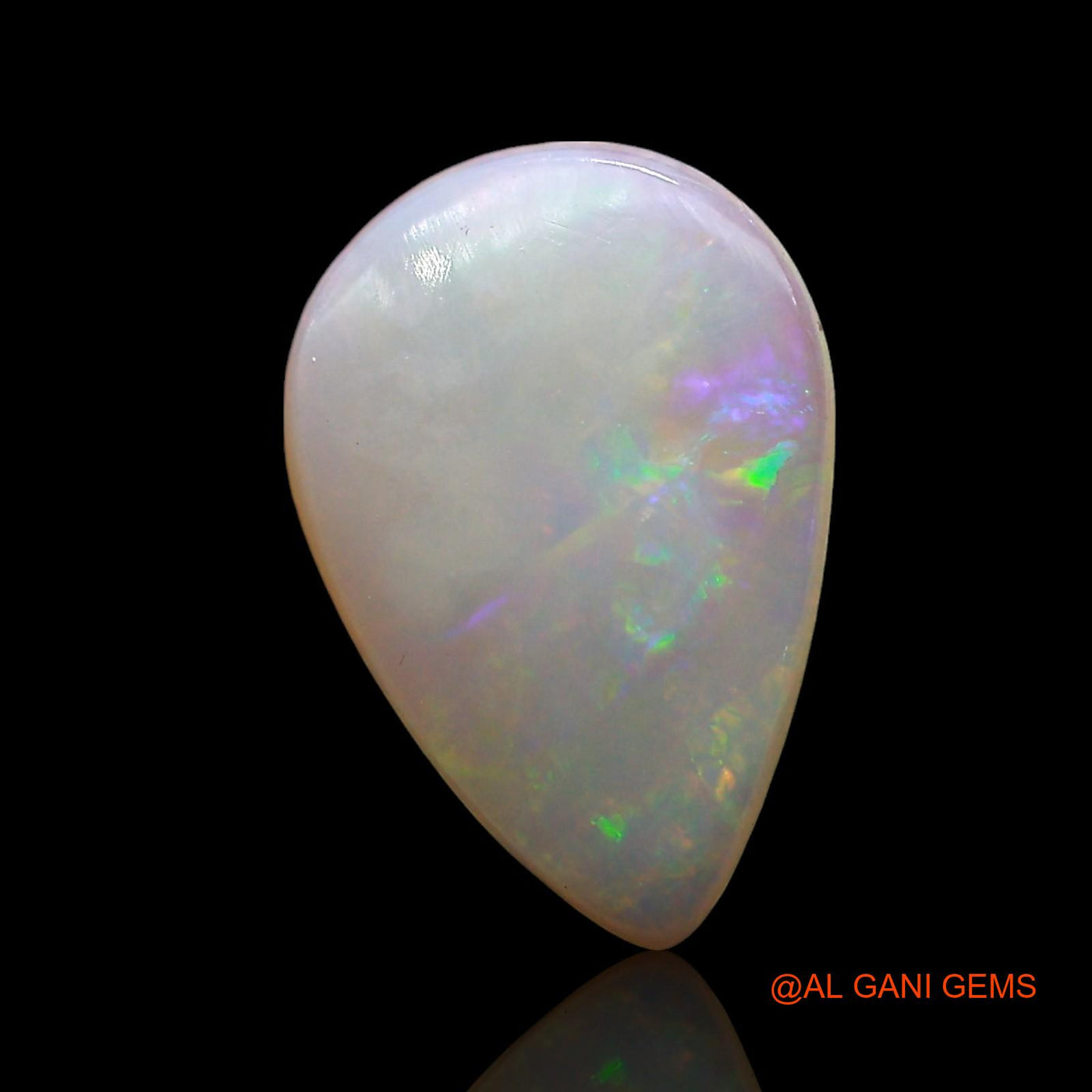 1.00 Cts Unheated Australian Fire Opal Loose Gemstone Pear Cabochon Natural 13x9x2 mm AE-577