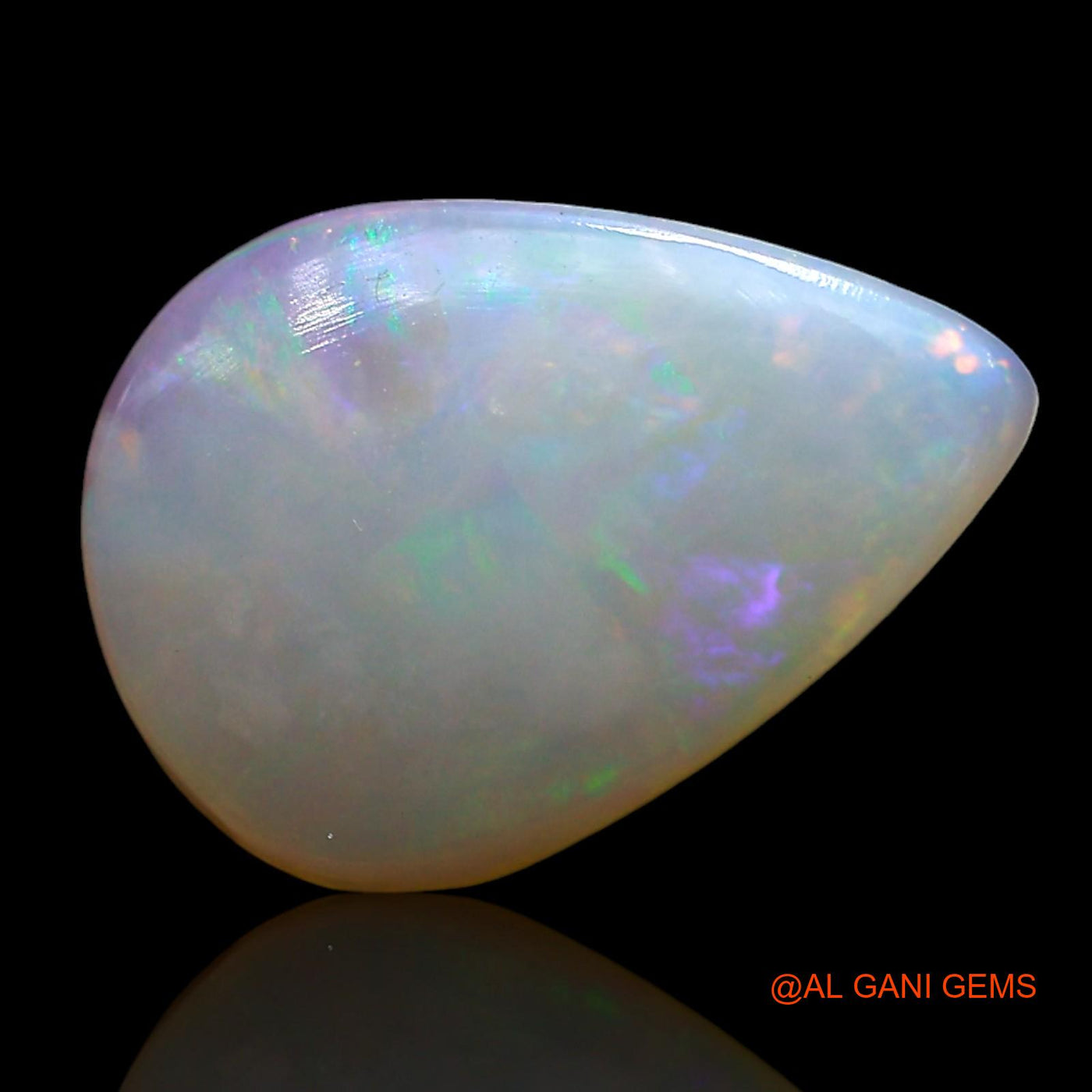 1.00 Cts Unheated Australian Fire Opal Loose Gemstone Pear Cabochon Natural 13x9x2 mm AE-577