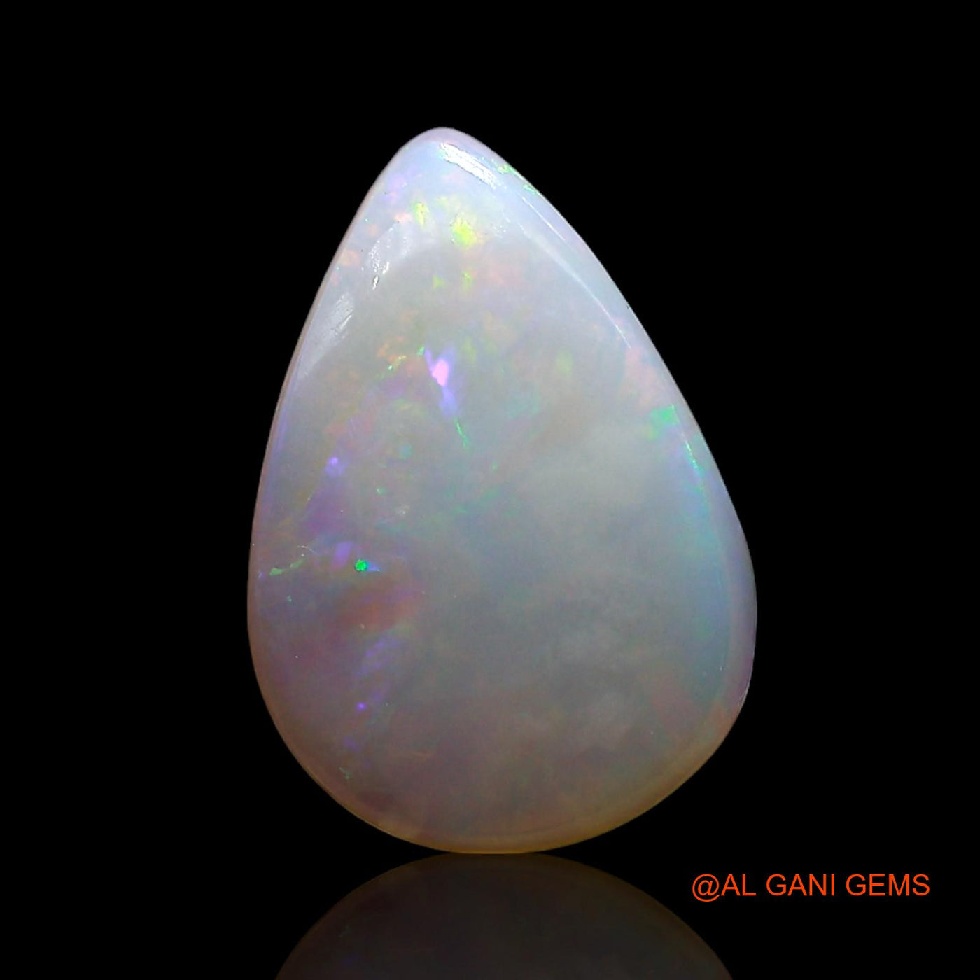 1.00 Cts Unheated Australian Fire Opal Loose Gemstone Pear Cabochon Natural 13x9x2 mm AE-577