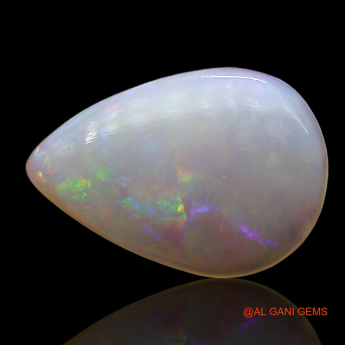 1.00 Cts Unheated Australian Fire Opal Loose Gemstone Pear Cabochon Natural 13x9x2 mm AE-577