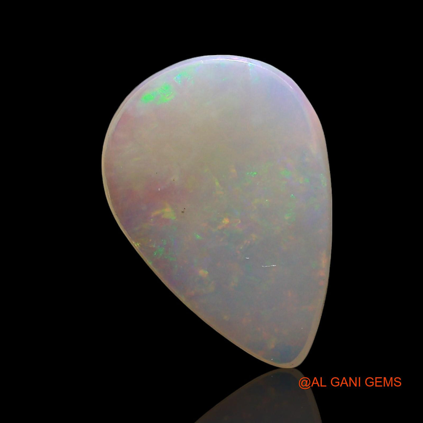 1.00 Cts Unheated Australian Fire Opal Loose Gemstone Pear Cabochon Natural 13x9x2 mm AE-577