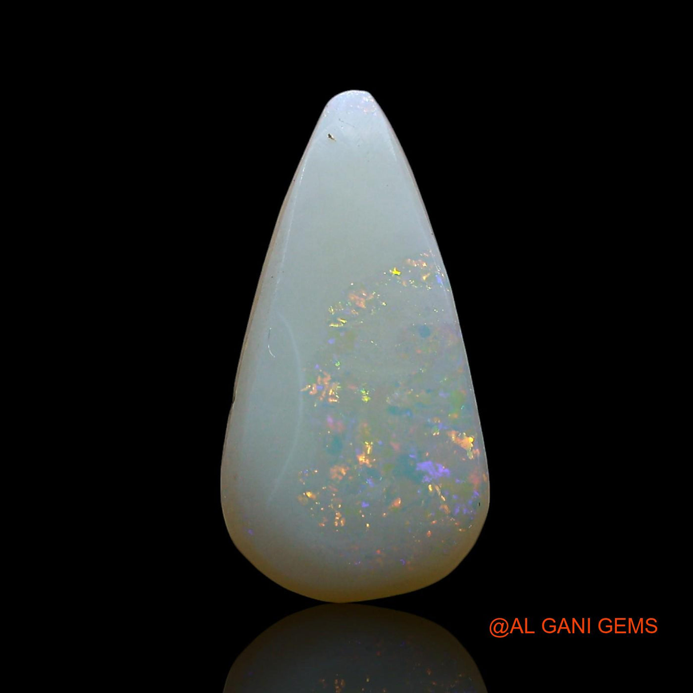 2.00 Cts Natural Australian Fire Opal Loose Gemstone Pear Cabochon 14x7x3 mm AE-578
