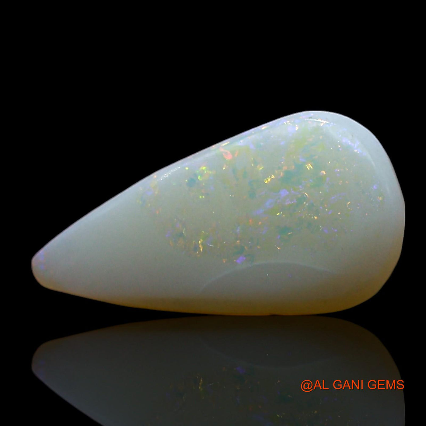 2.00 Cts Natural Australian Fire Opal Loose Gemstone Pear Cabochon 14x7x3 mm AE-578