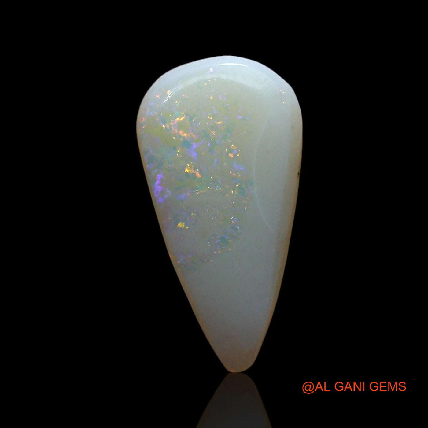 2.00 Cts Natural Australian Fire Opal Loose Gemstone Pear Cabochon 14x7x3 mm AE-578
