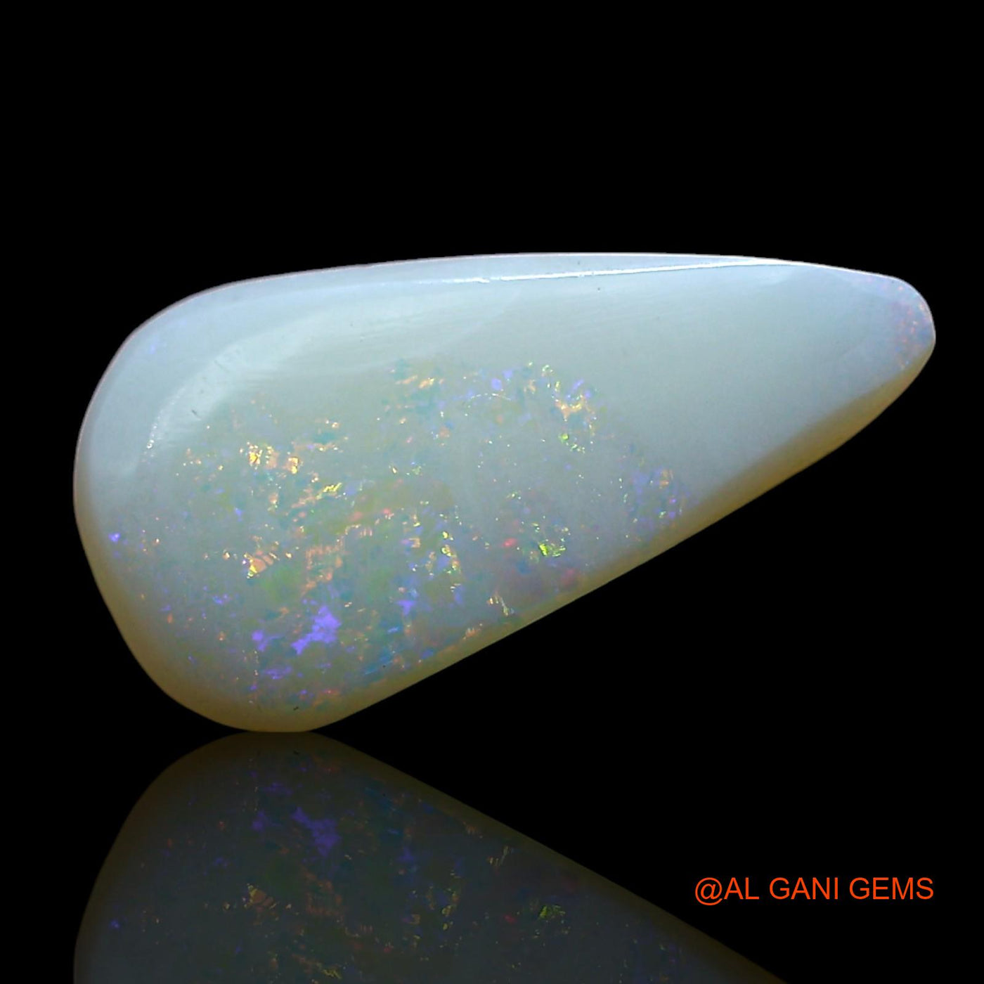 2.00 Cts Natural Australian Fire Opal Loose Gemstone Pear Cabochon 14x7x3 mm AE-578