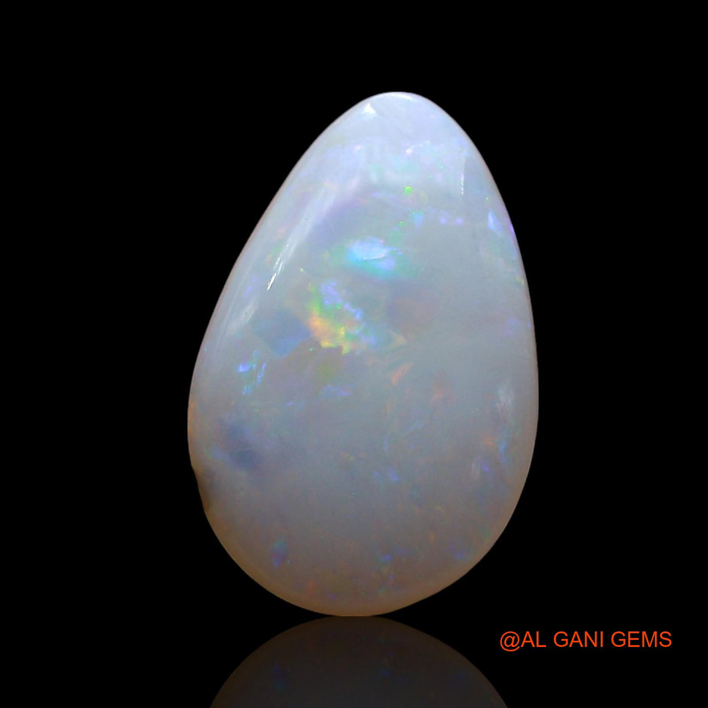 2.00 Cts Natural Australian Fire Opal Pear Cabochon Loose Gemstone For Jewelry 13x9x2 mm AE-579