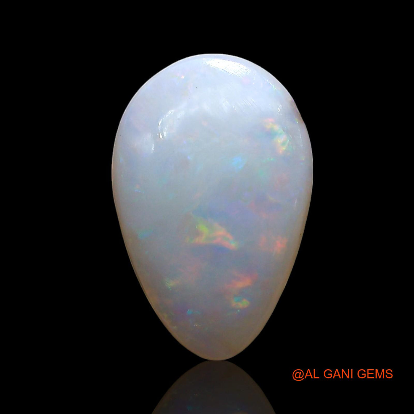 2.00 Cts Natural Australian Fire Opal Pear Cabochon Loose Gemstone For Jewelry 13x9x2 mm AE-579