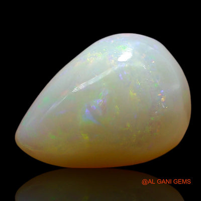 Natural Untreated Fire Opal Loose Gemstone Pear Cabochon From Australia 3.00 Cts 12x9x5 mm AE-580