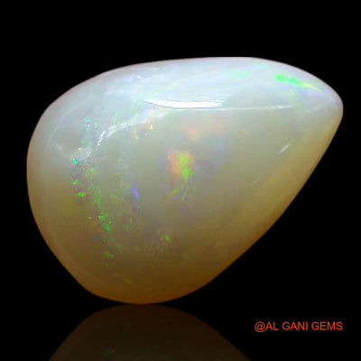 Natural Untreated Fire Opal Loose Gemstone Pear Cabochon From Australia 3.00 Cts 12x9x5 mm AE-580