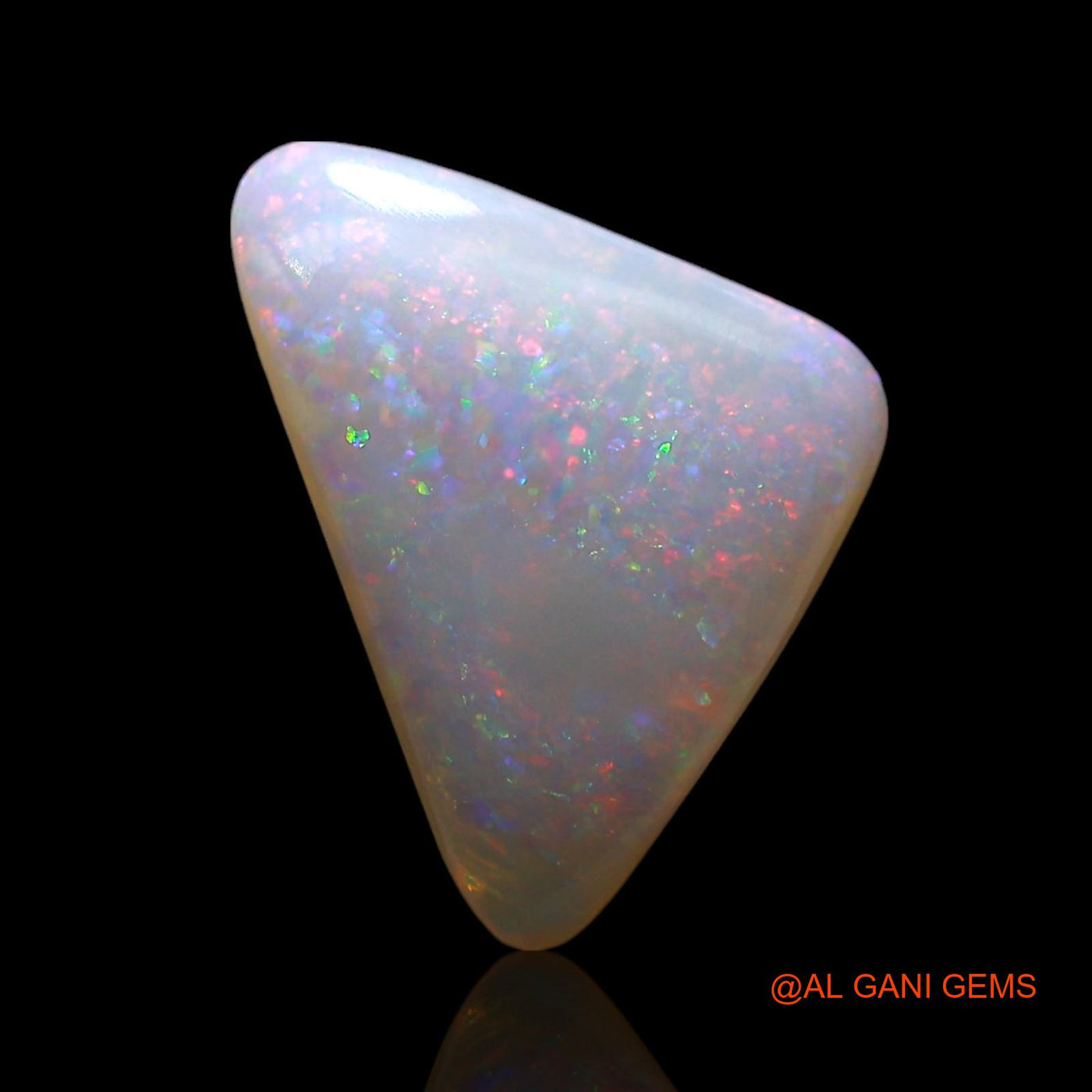 Natural Untreated Fire Opal Loose Gemstone Trillion Cabochon From Australia 2.00 Cts 12x8x3 mm AE-582