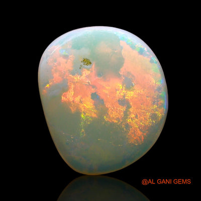 2.00 Cts Natural Australian Fire Opal Fancy Cabochon Loose Gemstone For Jewelry 11x9x2 mm AE-584