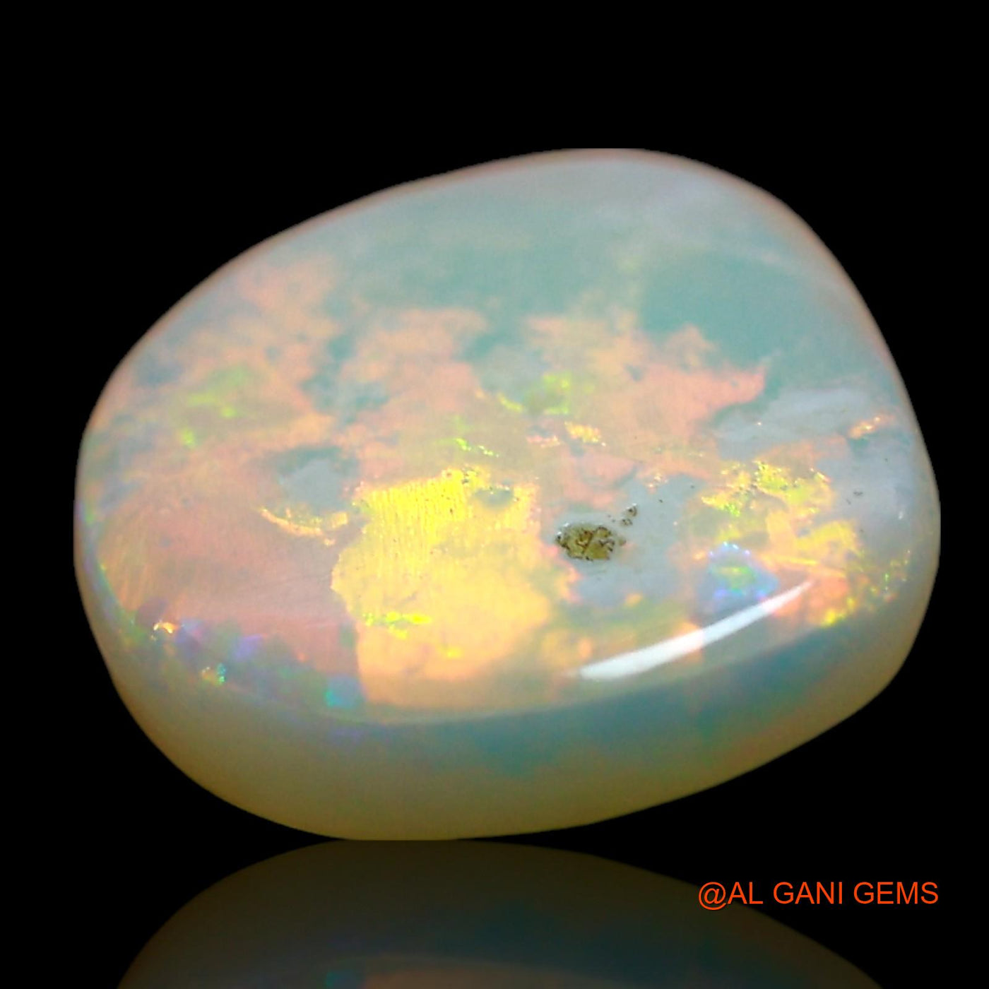 2.00 Cts Natural Australian Fire Opal Fancy Cabochon Loose Gemstone For Jewelry 11x9x2 mm AE-584