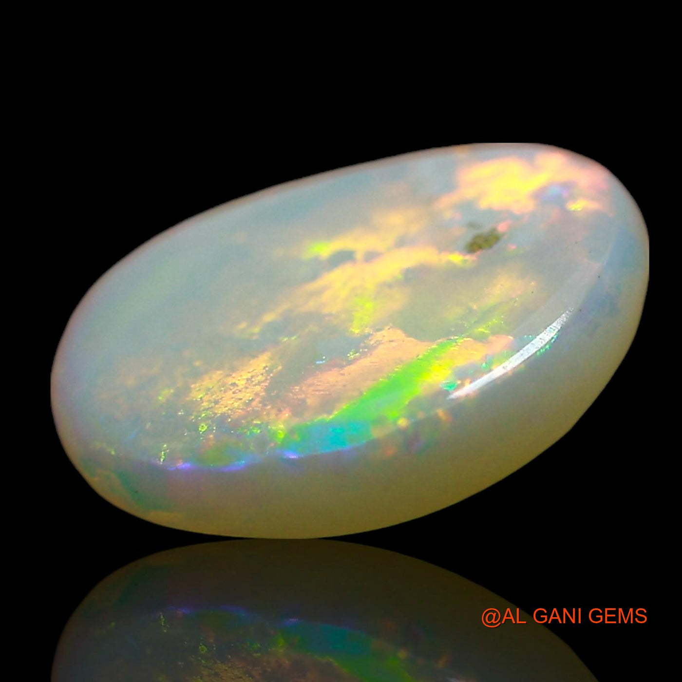 2.00 Cts Natural Australian Fire Opal Fancy Cabochon Loose Gemstone For Jewelry 11x9x2 mm AE-584