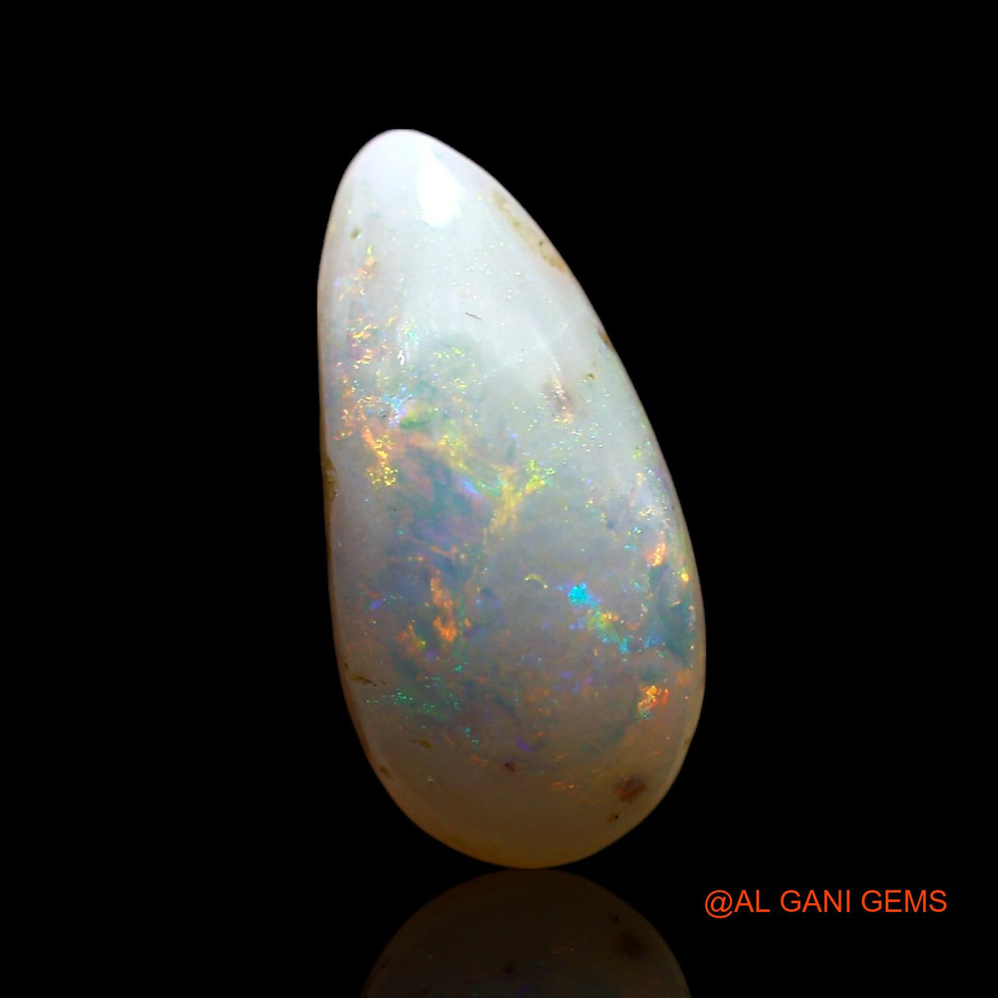 Natural Fire Opal Gemstone 2.00 Cts Loose Pear Cabochon From Australia 13x6x4 mm AE-585