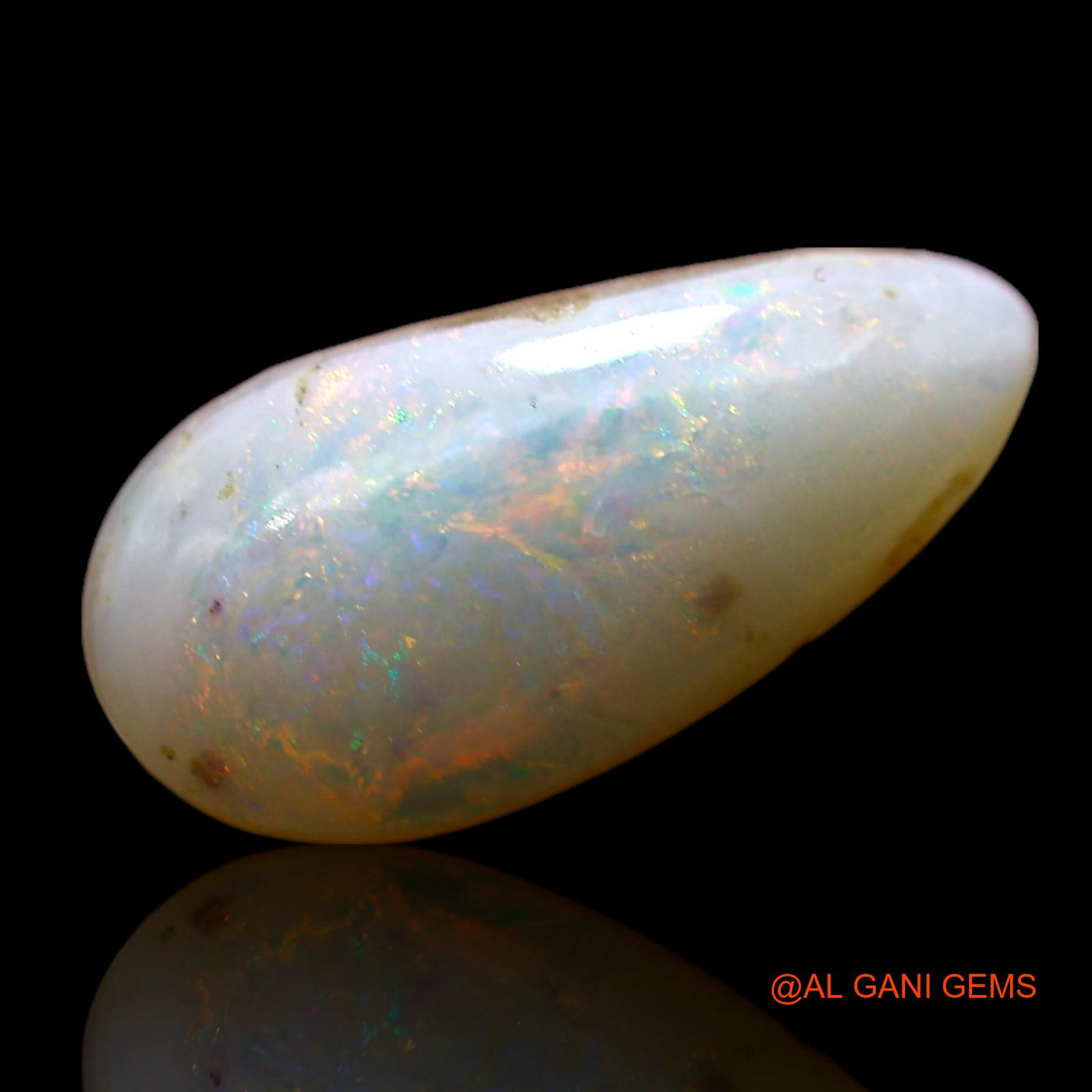 Natural Fire Opal Gemstone 2.00 Cts Loose Pear Cabochon From Australia 13x6x4 mm AE-585