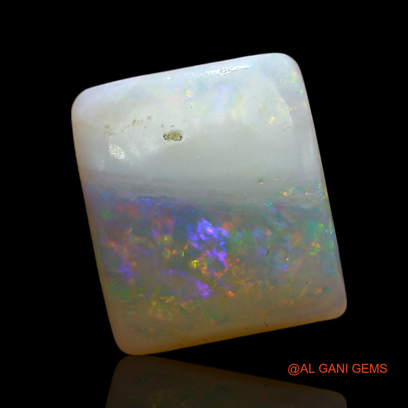 2.00 Cts Natural Australian Fire Opal Loose Gemstone Square Cabochon 9x8x3 mm AE-586