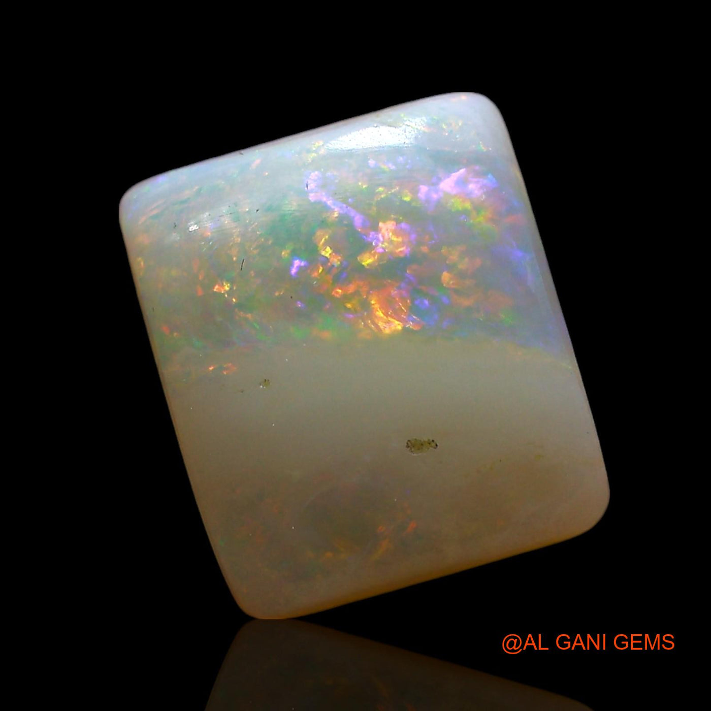 2.00 Cts Natural Australian Fire Opal Loose Gemstone Square Cabochon 9x8x3 mm AE-586