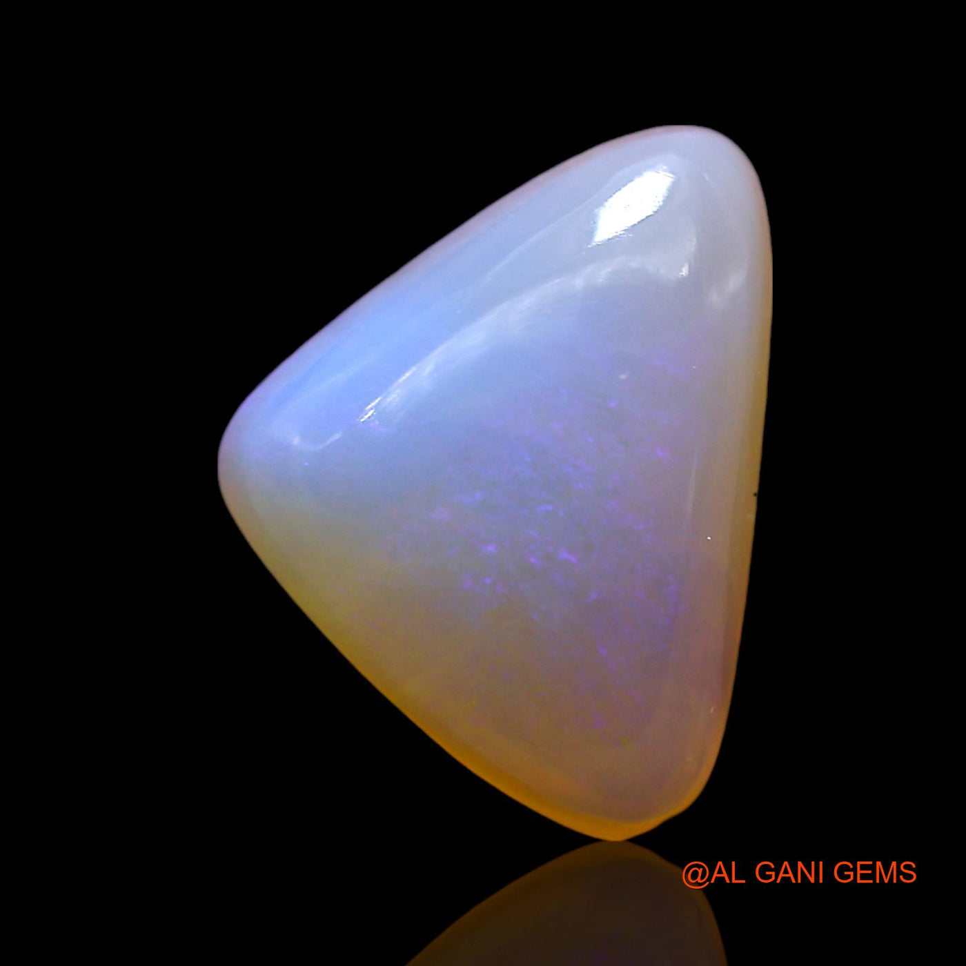 2.00 Cts Unheated Australian Fire Opal Loose Gemstone Trillion Cabochon Natural 12x9x4 mm AE-591