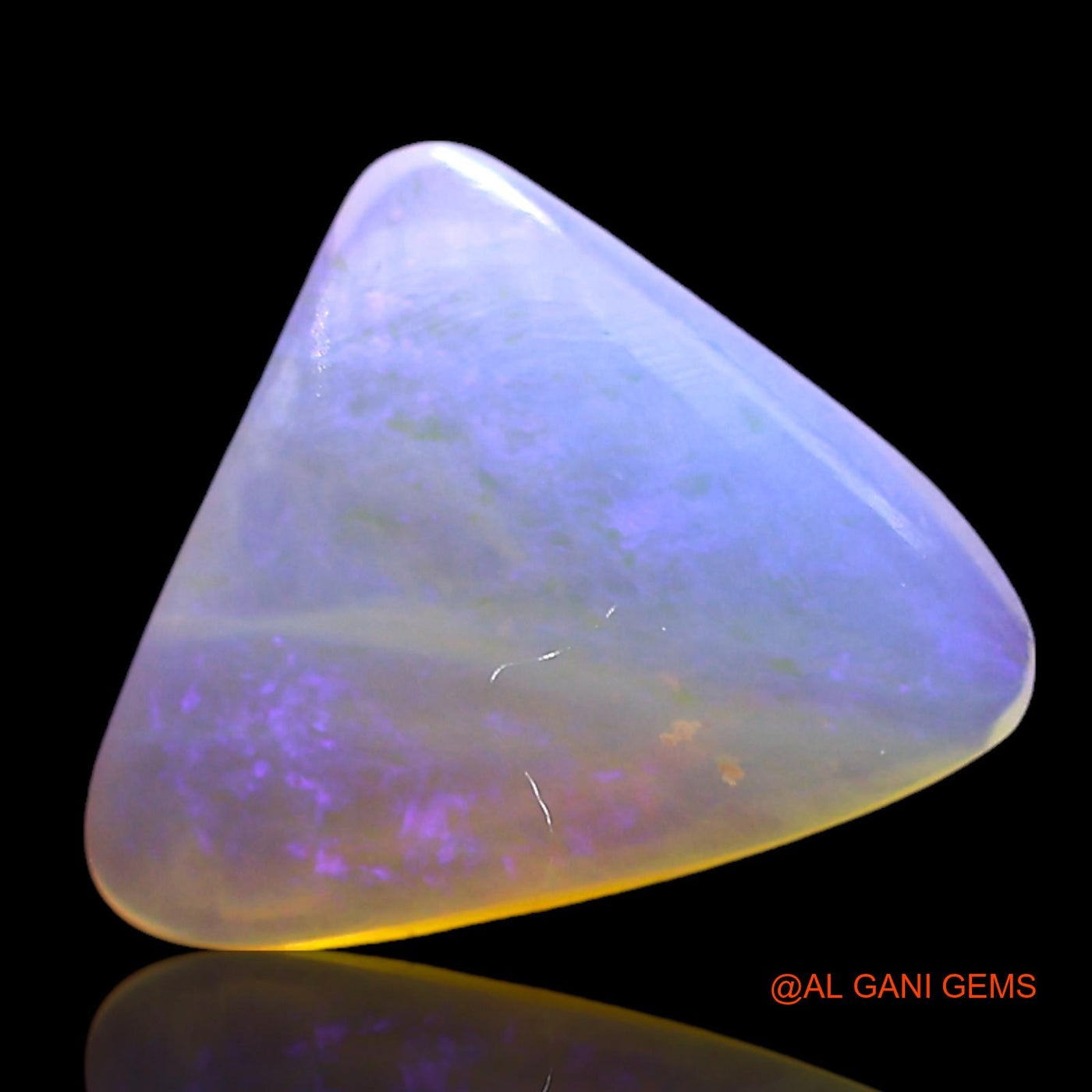 1.00 Cts Unheated Australian Fire Opal Loose Gemstone Trillion Cabochon Natural 11x8x3 mm AE-596