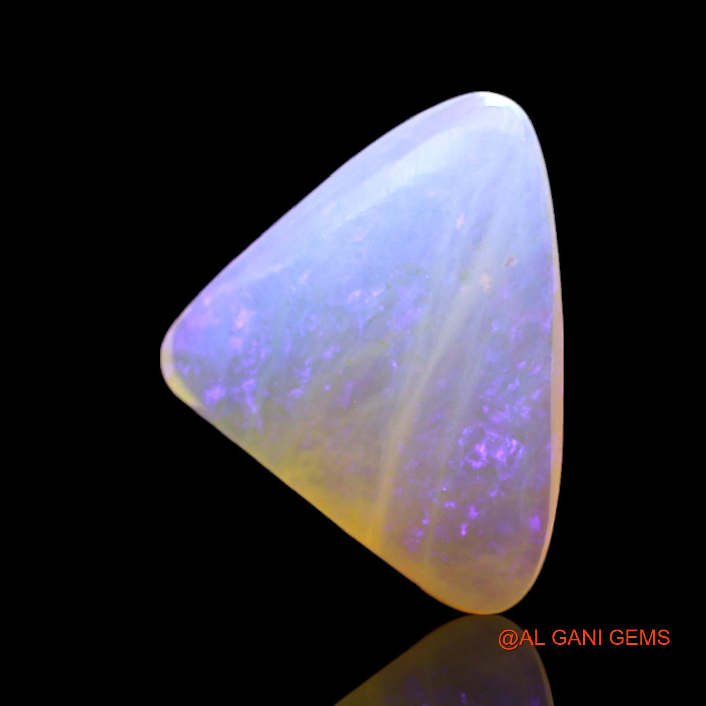 1.00 Cts Unheated Australian Fire Opal Loose Gemstone Trillion Cabochon Natural 11x8x3 mm AE-596