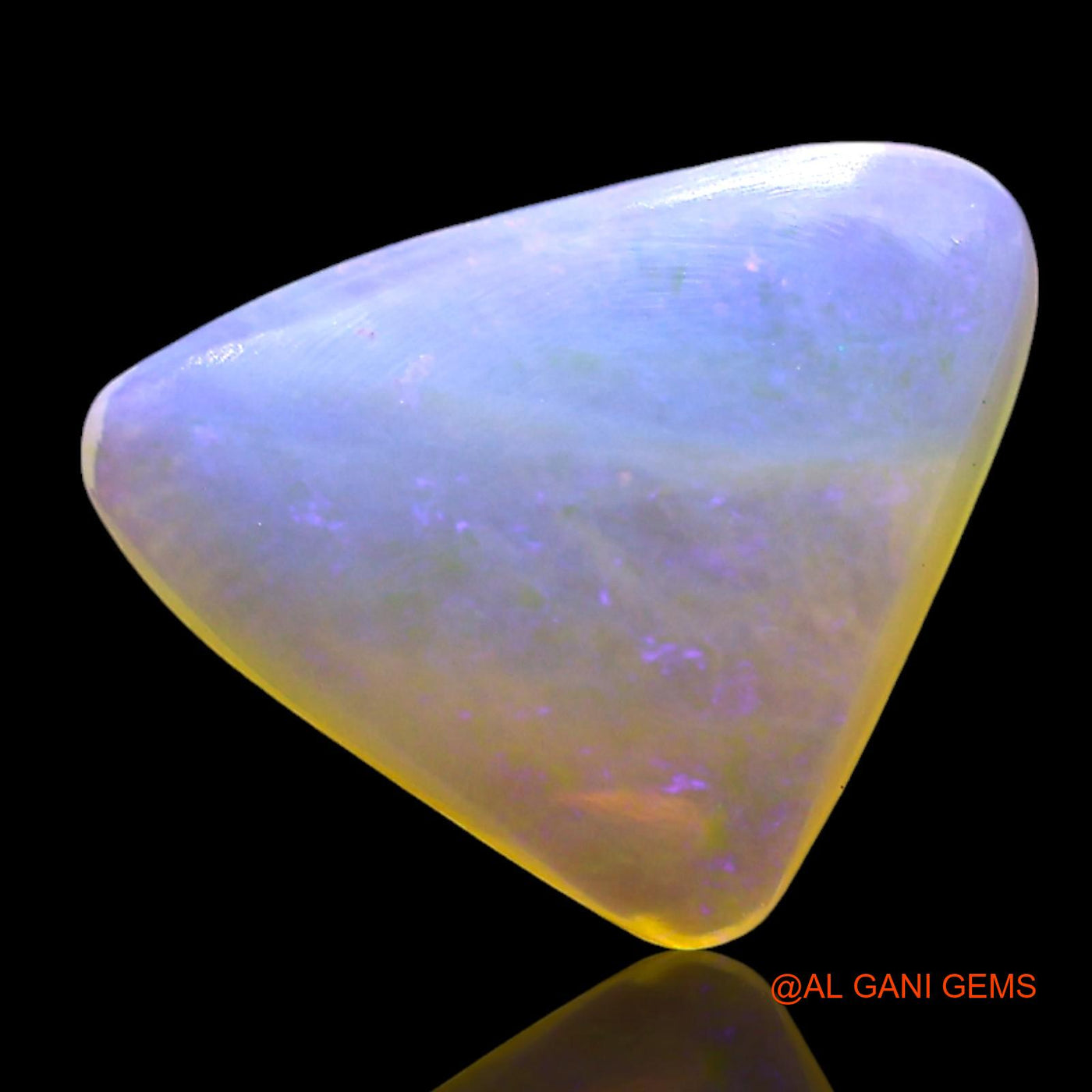 1.00 Cts Unheated Australian Fire Opal Loose Gemstone Trillion Cabochon Natural 11x8x3 mm AE-596