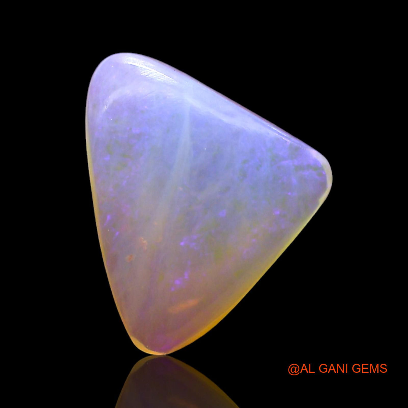 1.00 Cts Unheated Australian Fire Opal Loose Gemstone Trillion Cabochon Natural 11x8x3 mm AE-596