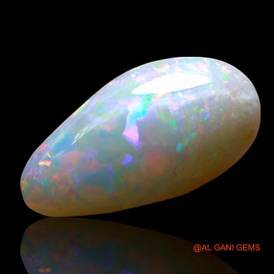 Natural Fire Opal Gemstone 1.00 Cts Loose Pear Cabochon From Australia 12x6x3 mm AE-597