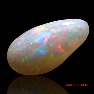 Natural Fire Opal Gemstone 1.00 Cts Loose Pear Cabochon From Australia 12x6x3 mm AE-597